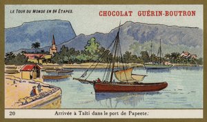 Arriving in the port of Papeete, Tahiti by French School