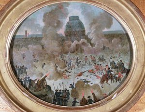 Attack on the Tuileries, Paris, 10th August 1792 by French School