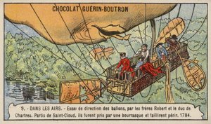 Attempt by the Robert Brothers and the Duke of Chartres to Steer a Balloon by French School