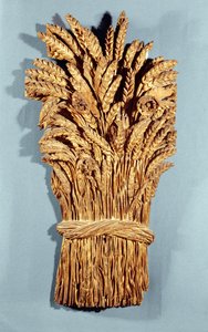 Bakers sign with ears of wheat and flowers of the field by French School