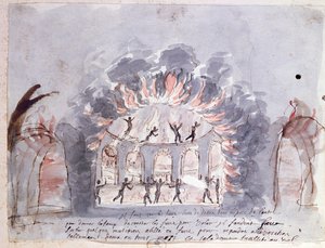 Ballet scene, depicting the Furies, late 17th century by French School