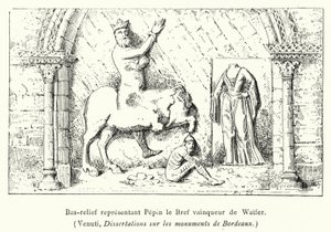 Bas-relief Representing Pepin the Short Victorious over Waifer by French School