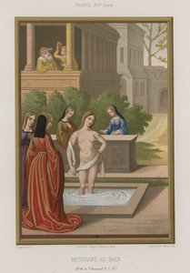 Bathsheba bathing by French School