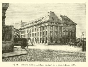 Montyon Building, Public Assistance, on Place du Parvis, 1877 by French School