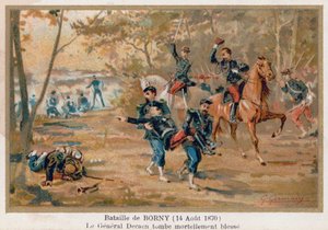 Battle of Borney-Colombey, General Decaen Mortally Wounded by French School