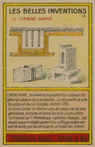 Beautiful inventions card, reinforced concrete by French School