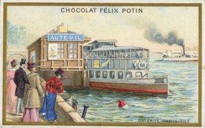 Boats on the River Seine, Paris by French School