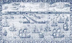 Bombardment of Dunkirk on 11th August 1695 by French School