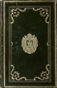Book binding with the coat of arms of Napoleon Bonaparte