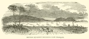 British Squadron rounding Cape Francais by French School