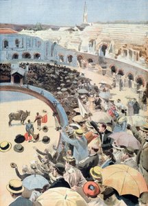 Bullfight in at Nimes, illustration from Le Petit Journal, 1894