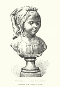 Bust of a young girl, by French sculptor Jean-Antoine Houdon, late 18th or early 19th Century by French School
