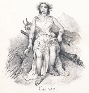 Ceres: Daughter of Saturn and Cybele She was named goddess of land or agriculture