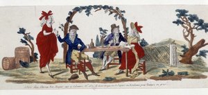 Café in Paris: chez Chereau, rue Jacques - engraving by French School