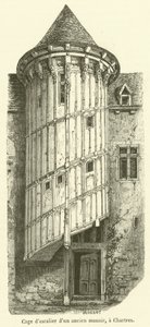 Staircase of an Old Manor, in Chartres (engraving) by French School