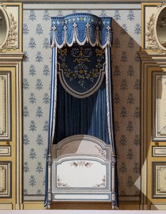 Canopy Bed, Decorative Design for Bedroom Walls by French School