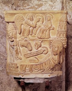 Capital Showing The Annunciation and the Nativity