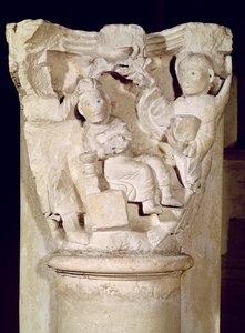 Capital with a relief depicting the Sacrifice of Abraham