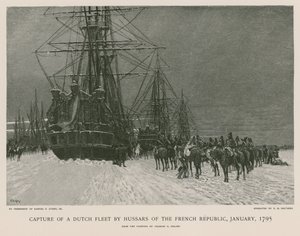 Capture of a Dutch Fleet by Hussars of the French Republic by French School