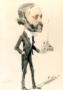 Caricature of the Architect, Eugène Emmanuel Viollet-le-Duc by French School
