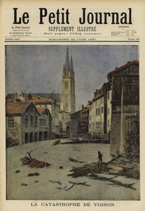 Catastrophic flooding in Voiron, France, 1897 by French School