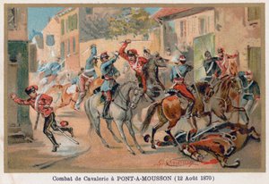 Cavalry Fight at Pont-A-Mousson by French School