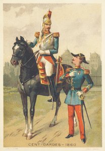 Centengudes in 1860 (Elite Cavalry Corps charge of the personal guard of Emperor Napoleon III, created in 1854, dissolved in 1870)