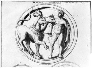 Cerberus Tamed by Hercules