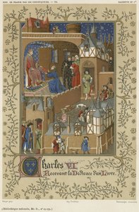Charles VI Receiving the Dedication of a Book by French School