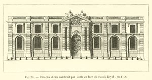 Water Castle Built by Cotte in Front of the Palais-Royal, 1776 by French School