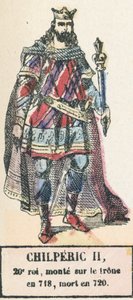 Chilperic II, 20th King, ascended the throne in 718, died in 720 by French School