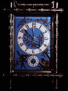 Chinoiserie Carriage Clock with Enamelled Dial and Side Panels by French School