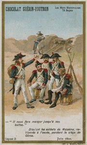 Chocolat Guerin-Boutron trade card, Historic Words series