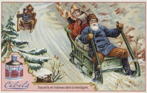 Cibils card featuring sledging by French School