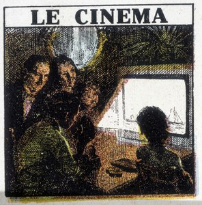 Cinema screening, circa 1920 by French School