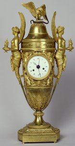 Clock Vase with an Eagle by French School