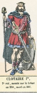 Clotaire I, 7th King, ascended the throne in 558, died in 561 by French School