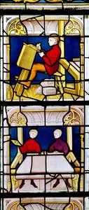Cloth Merchants Window by French School