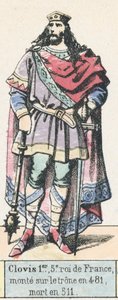 Clovis I, 5th King of France, ascended the throne in 481, died in 511 by French School