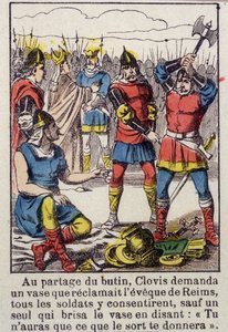 Clovis and the Soissons Vase by French School