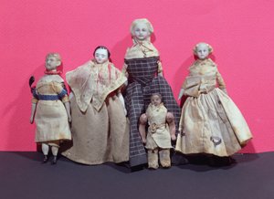 Collection of dolls, possibly used by Honore de Balzac as an aide memoire for La Comedie Humaine
