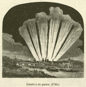 Comet with Six Tails by French School