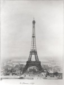 Construction of the Eiffel Tower, Paris, 31st March 1889