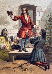 Convulsionary Practices (Convulsionnaires of Saint-Medard) - Jansenism: The Convulsionaries of the Cemetery Saint Medard under Louis XV. Chromolithography circa 1890. by French School