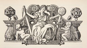 Copy of a Cover Illustration from Theatrum Instrumentorum de Besson, Copy by Boris Mestchersky, Illustration from Histoire de la Nation Francaise, Sciences, Volumes I & II, by Gabriel Hanotaux