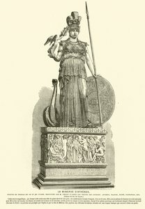Copy of the Athena Parthenos, monumental statue by the Ancient Greek sculptor Phidias by French School