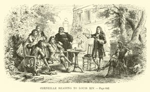 Corneille reading to Louis XIV by French School