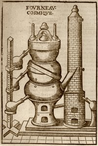 Cosmic Oven, from La Theotechnie Ergocosmique by Annibal Barlet illustrated in a history of magic published late 19th century