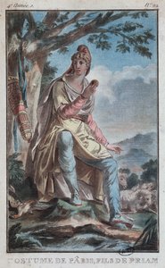 Costume design for Paris as a shepherd on Mount Ida by French School