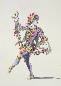 Costume Design for Triton, in a 17th Century Ballet, from the Menus Plaisirs Collection, Facsimile by A. Guillaumot Fils